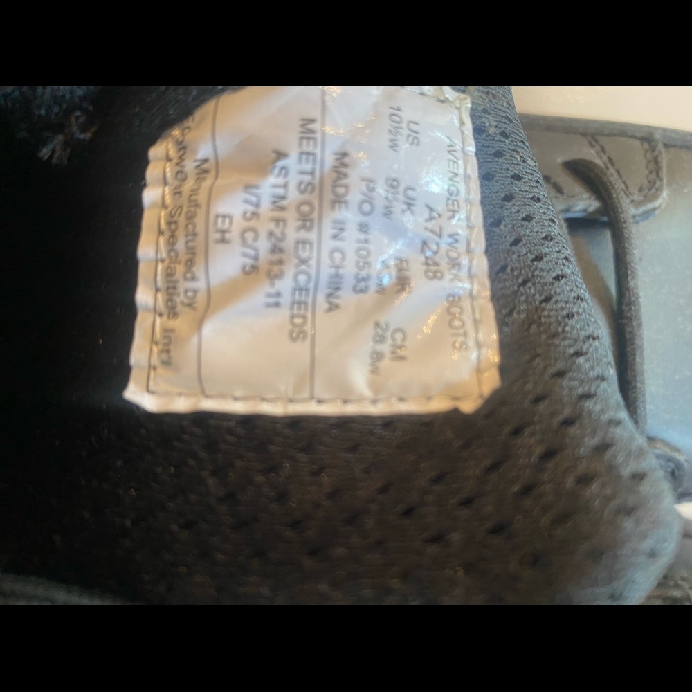 Avenger boots: Men’s Black Composite Toe Work Boot - Picture 3 of 6